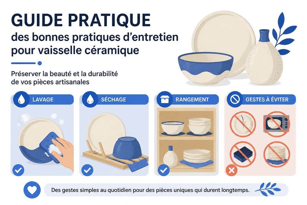 Entretien vaisselle artisanale