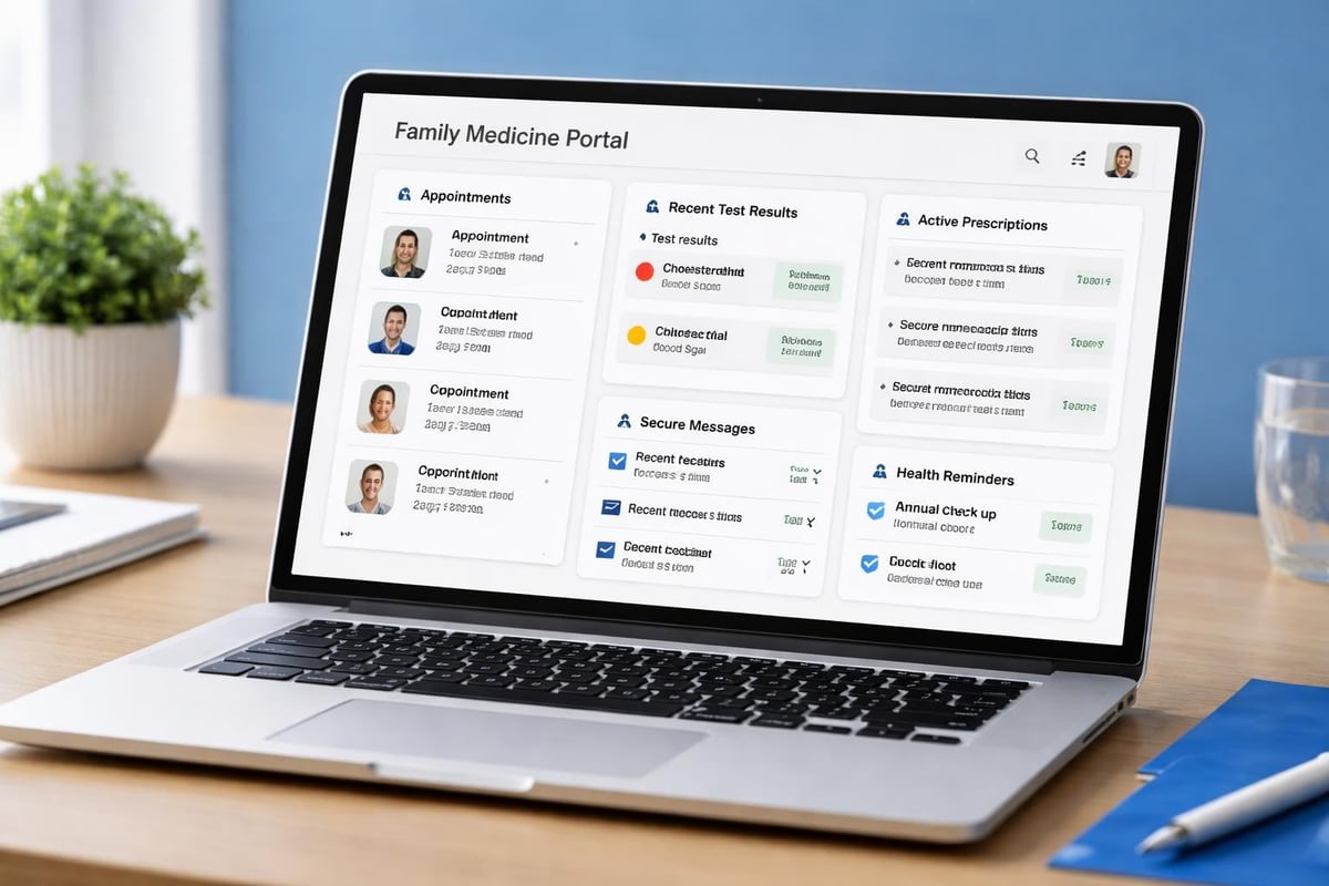 Family medicine portal dashboard features