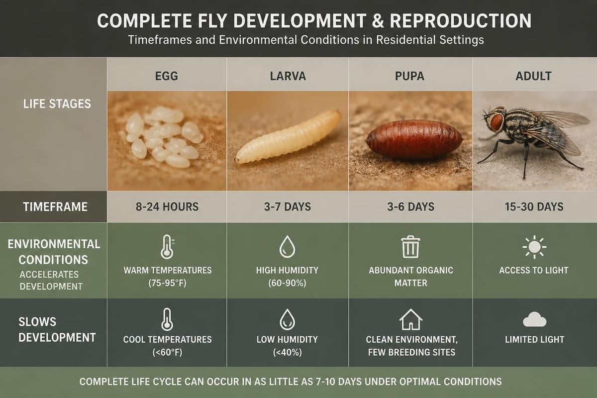 Fly life cycle stages