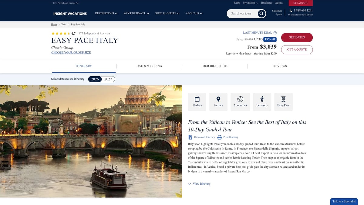 7 Best Italy Trips Packages for Unforgettable 2026 Adventures - Easy Pace Italy – Insight Vacations