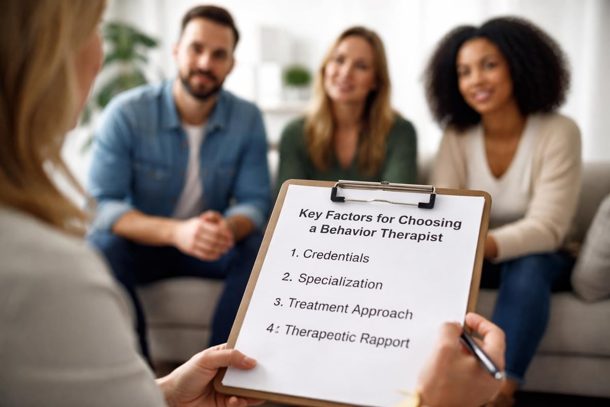 Choosing a behavior therapist