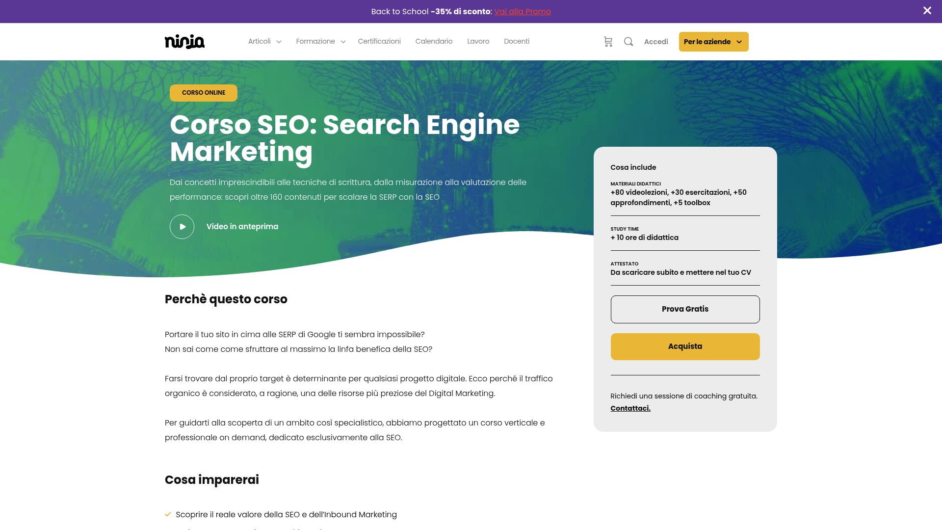 7 Migliori Corsi SEO Online del 2025: Guida Completa - Corso SEO Online – Ninja Academy