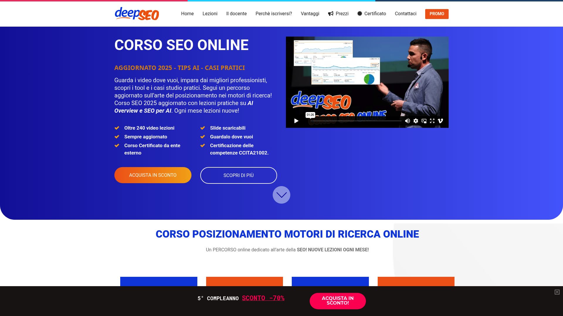 7 Migliori Corsi SEO Online del 2025: Guida Completa - DeepSEO di Marco Maltraversi