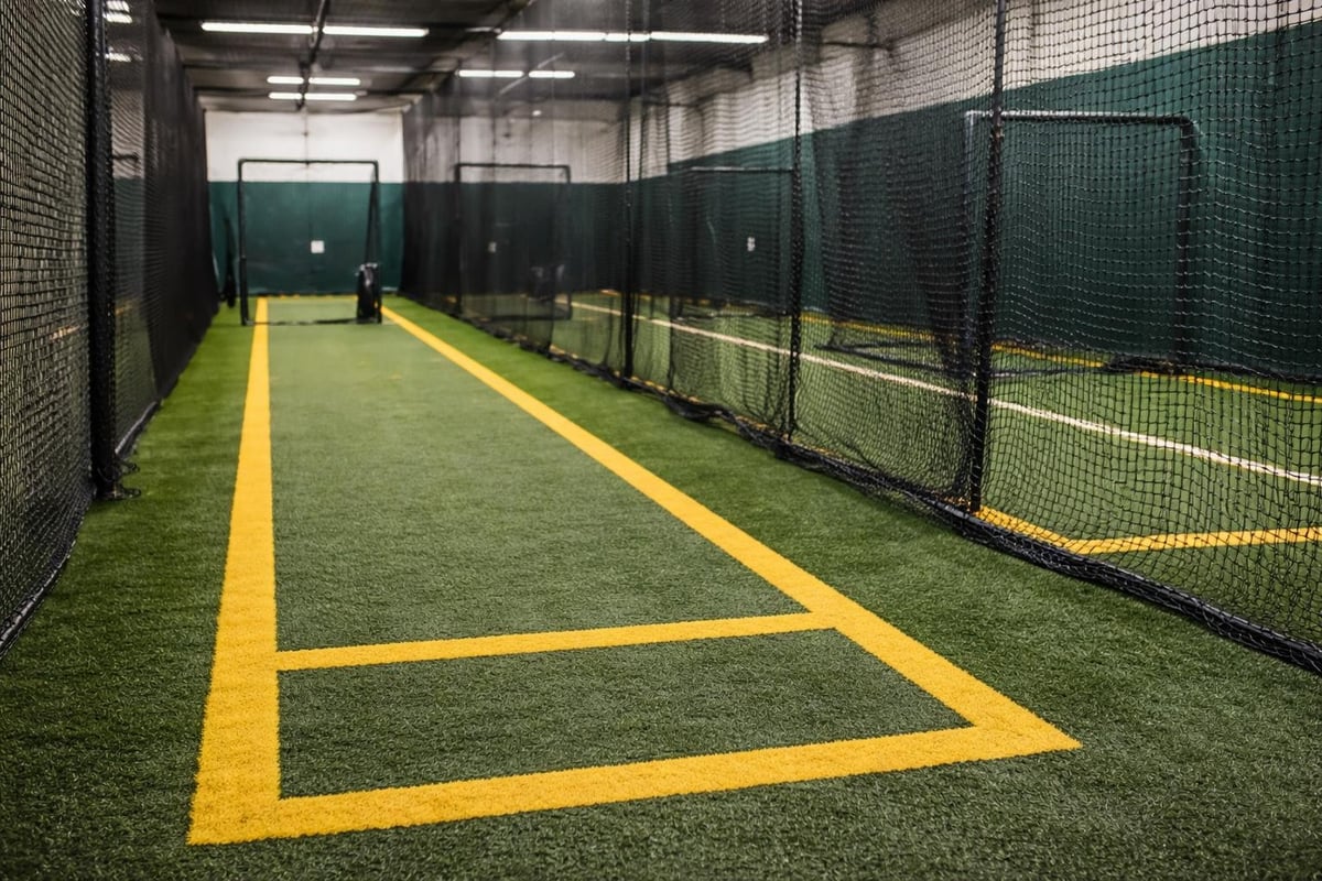 Batting cage safety zones