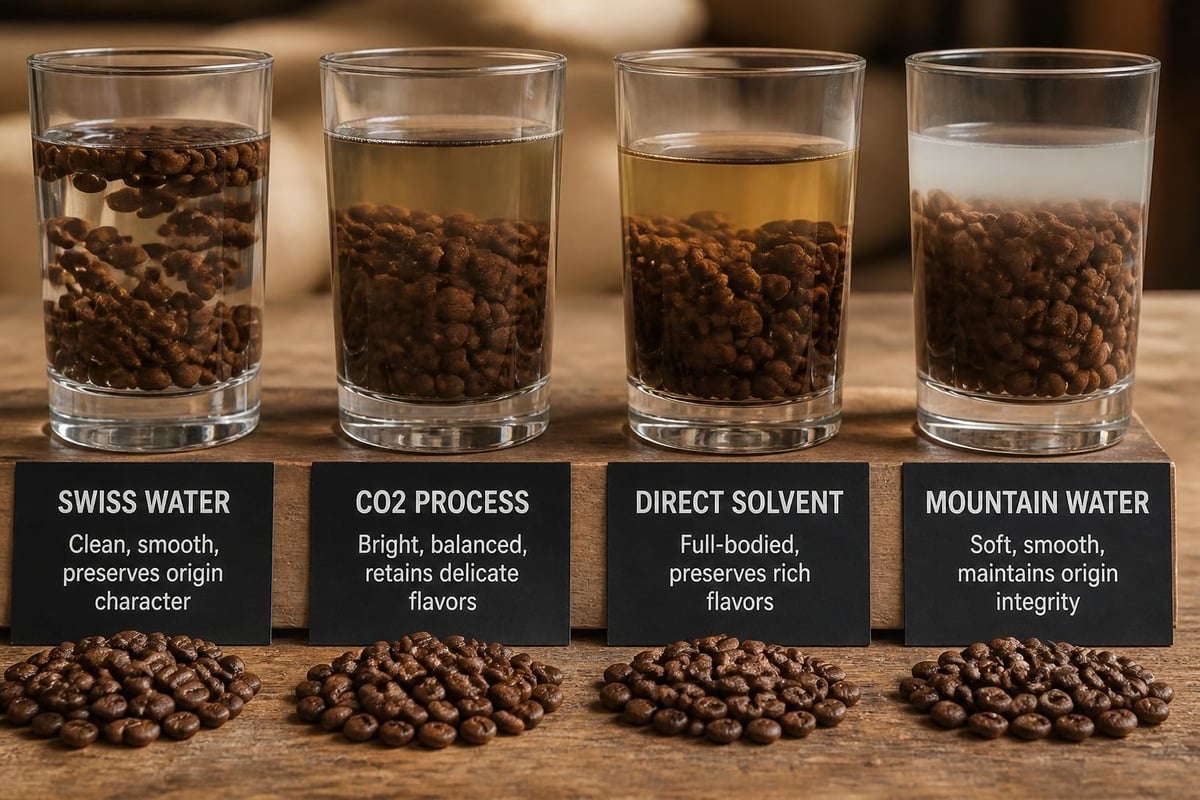 Decaffeination methods comparison