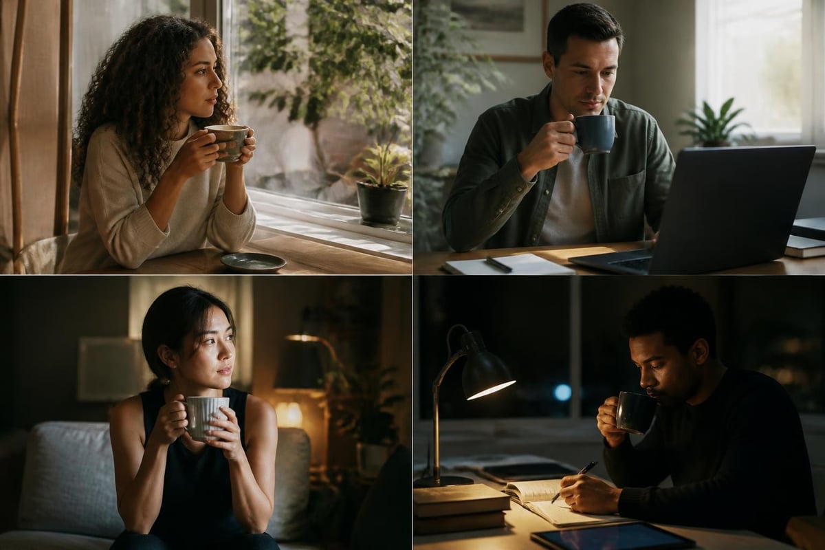 Daily decaf ritual timeline