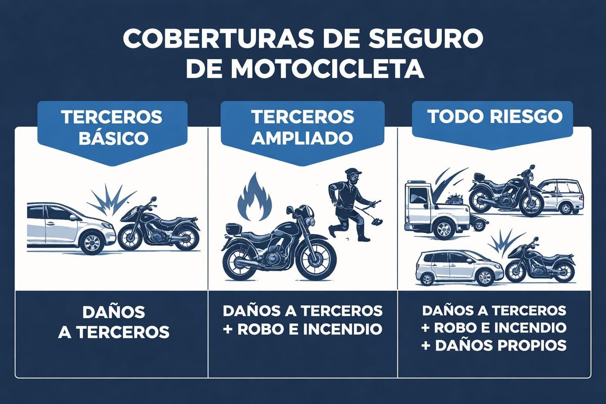 Seguros de Moto Más Baratos: Guía Completa 2026 2 Comparación tipos de seguro de moto