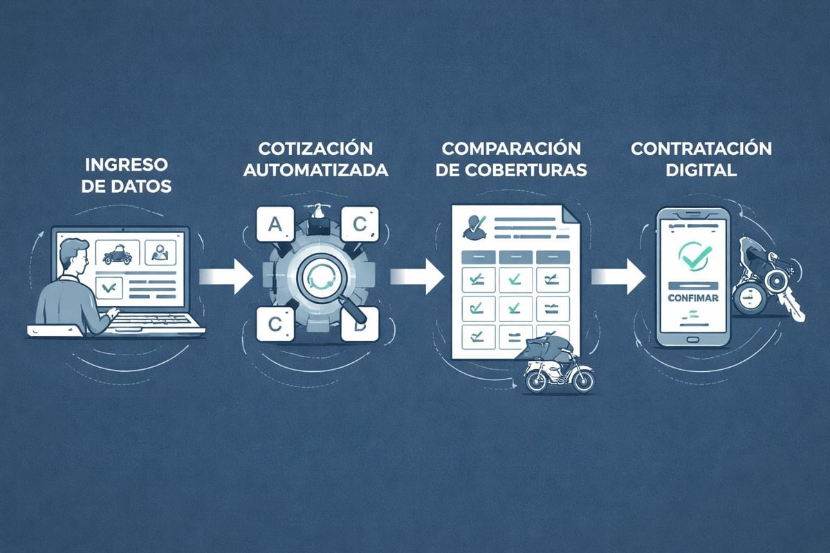Seguros de Moto Más Baratos: Guía Completa 2026 3 Proceso de comparación online