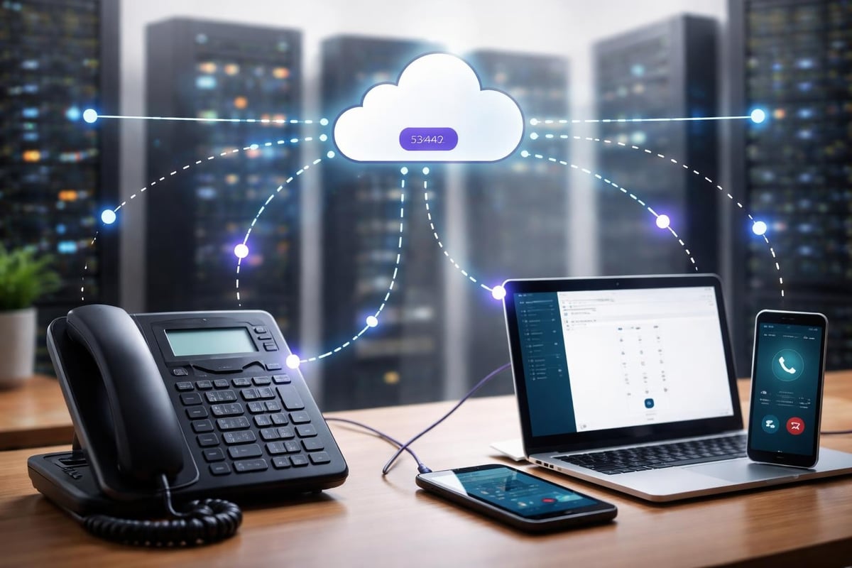 Cloud telephony infrastructure diagram