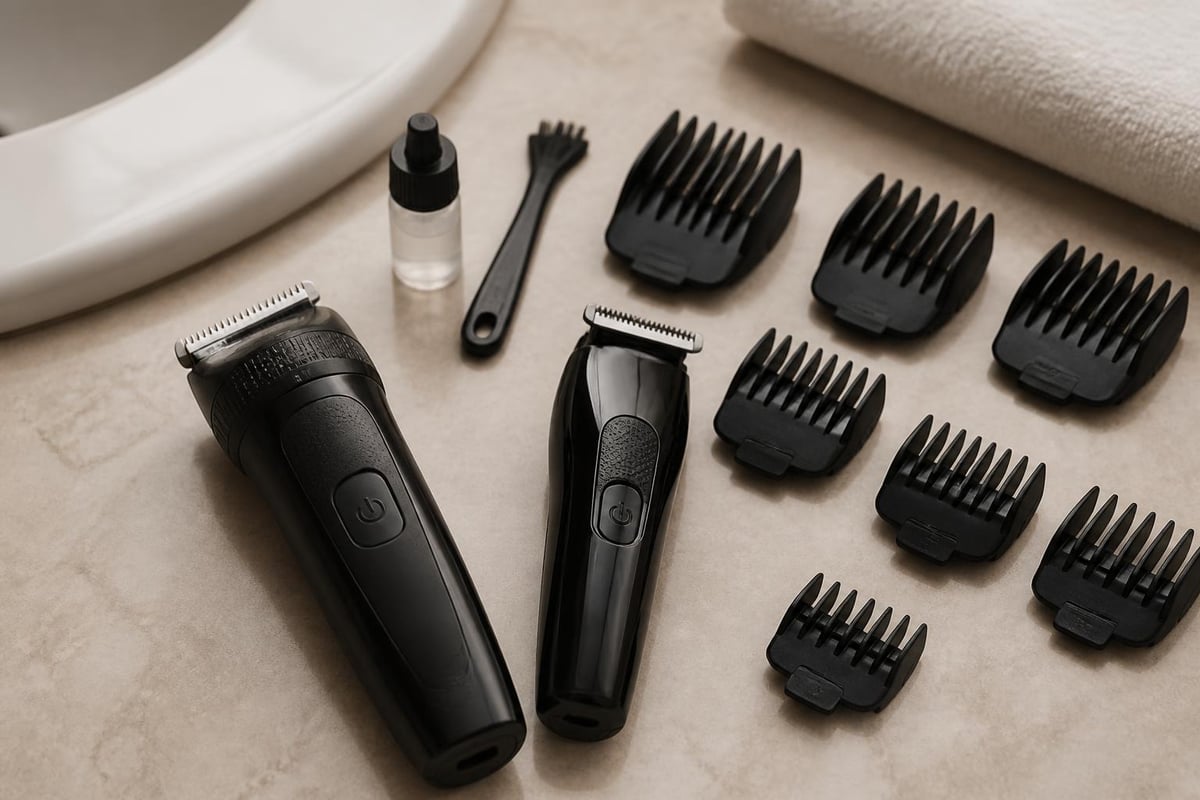 Beard trimming kit components