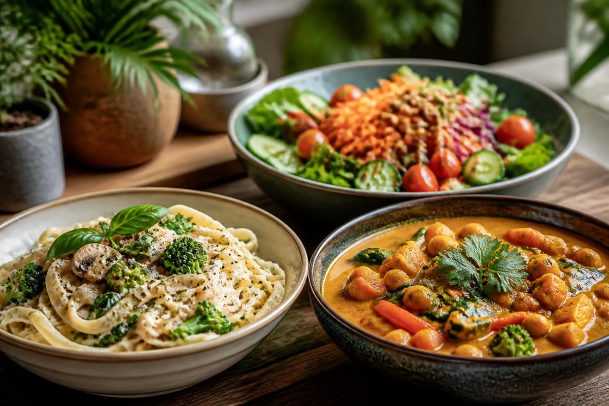 Vielfalt vegetarischer Gerichte