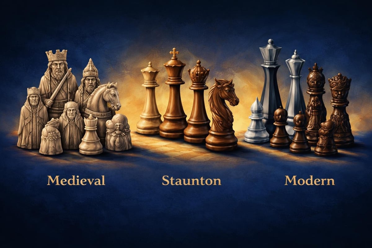 Evolution of chess piece designs