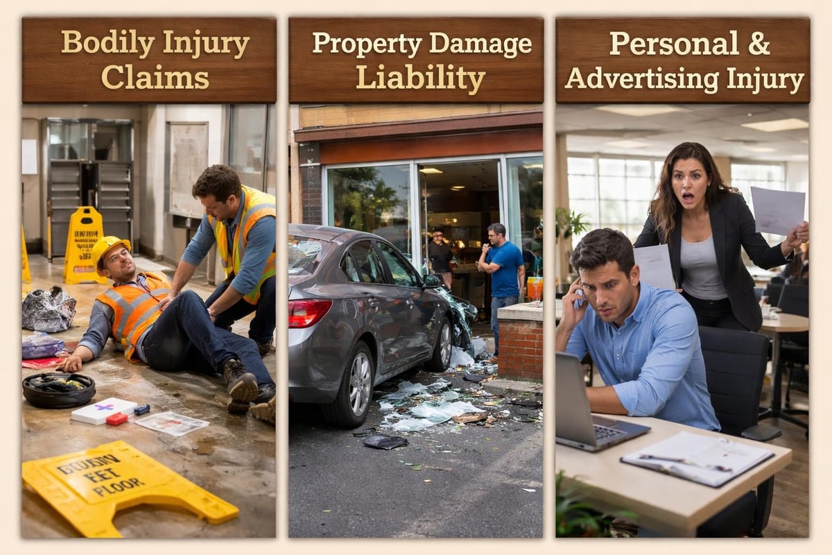 Coverage components of general liability insurance