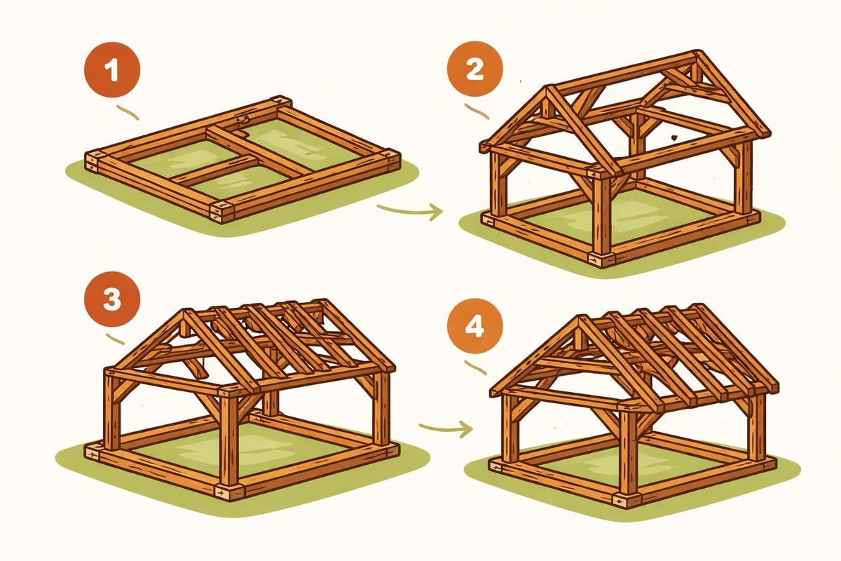 Timber frame assembly process
