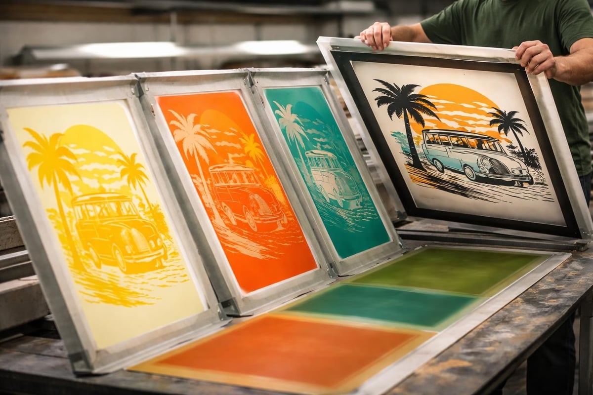 Screen printing setup process