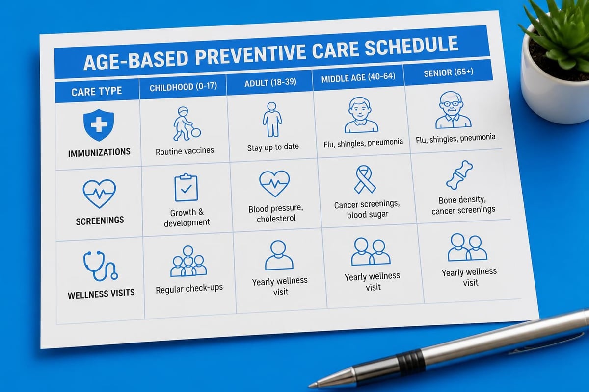 Preventive care timeline