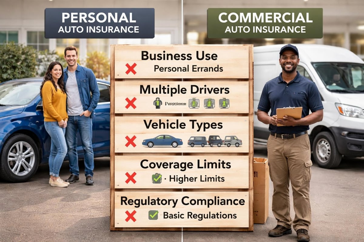 Commercial vs personal auto insurance