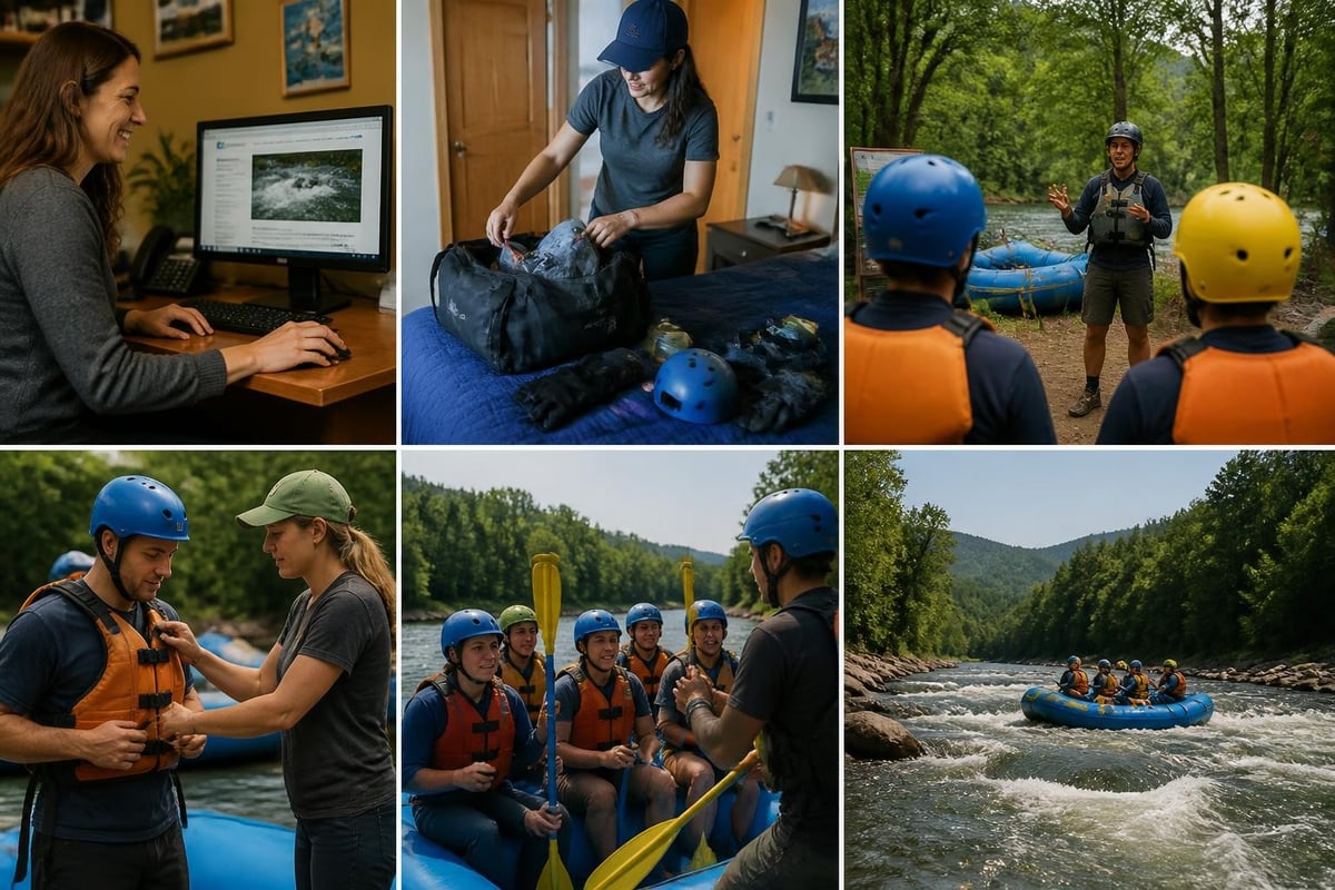 Rafting trip preparation
