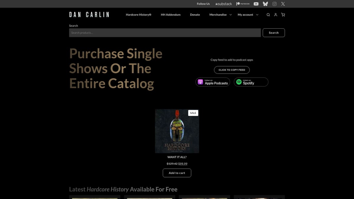 12 Must-Hear Long Form Podcasts to Binge in 2026 - Dan Carlin’s Hardcore History