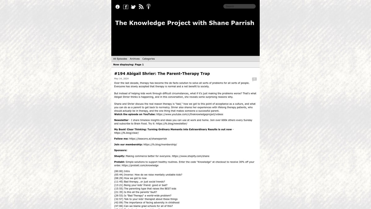 12 Must-Hear Long Form Podcasts to Binge in 2026 - The Knowledge Project with Shane Parrish