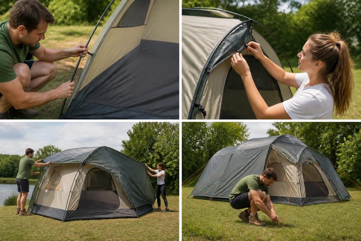Tent setup process