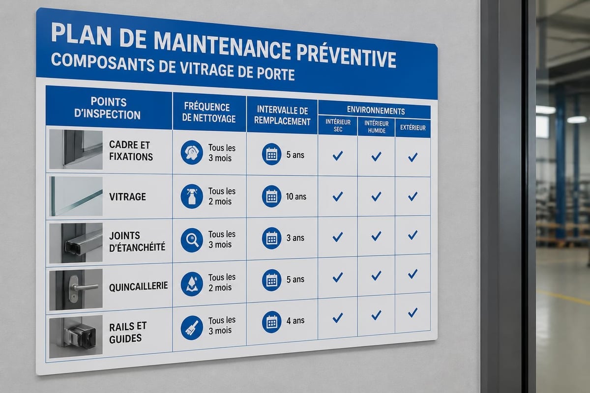 Calendrier maintenance vitrages