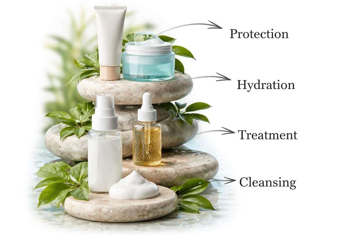 Skincare routine building blocks