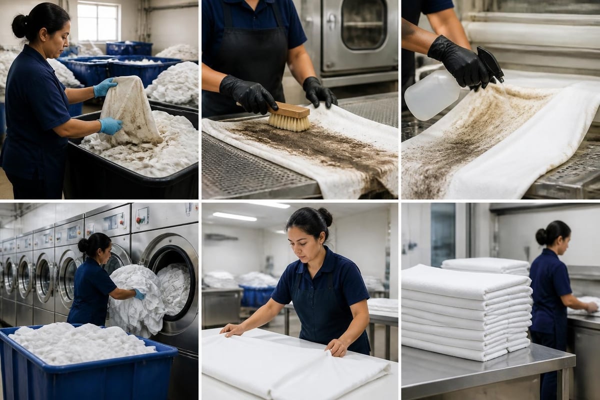 Commercial laundry workflow