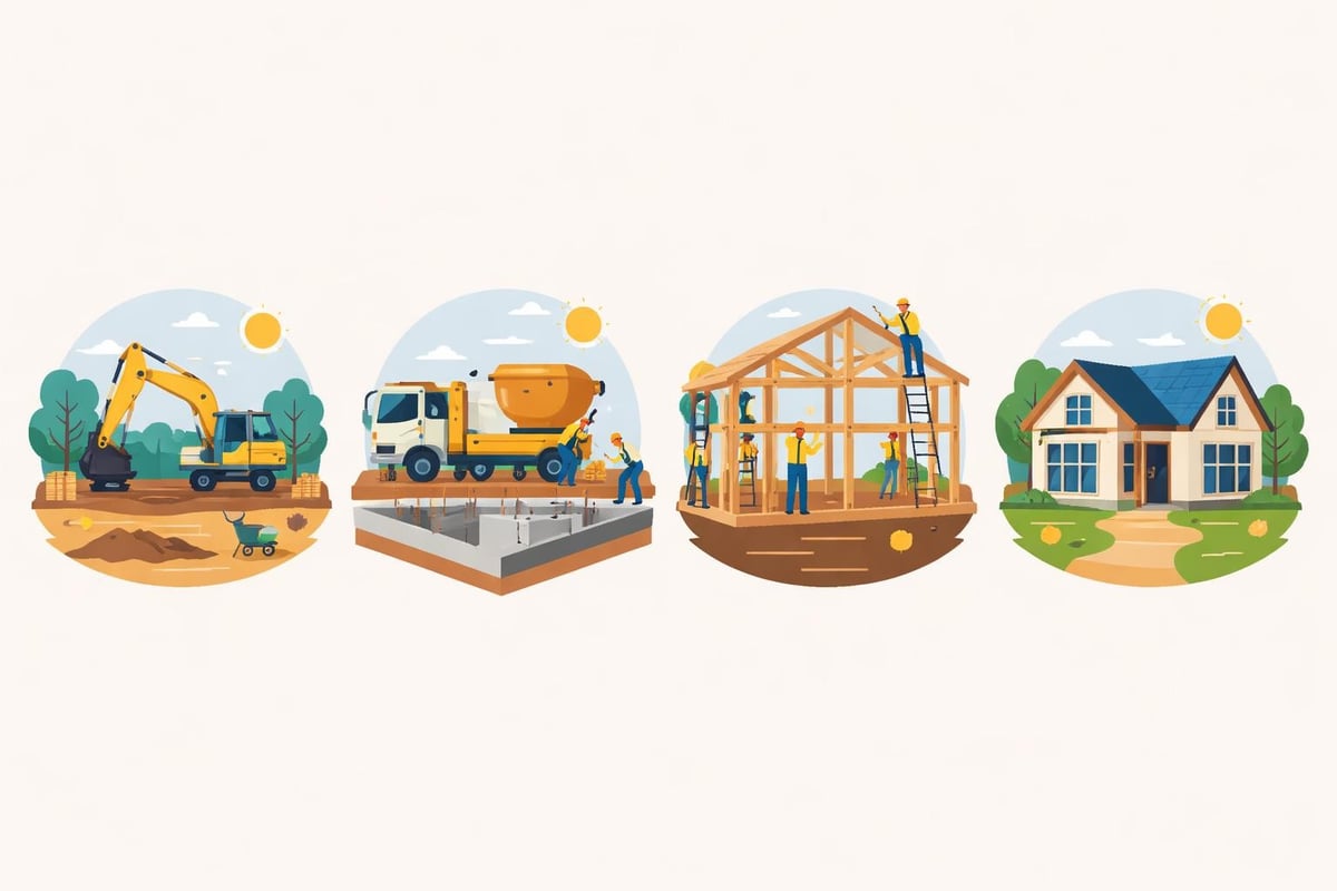 Timber framing project stages