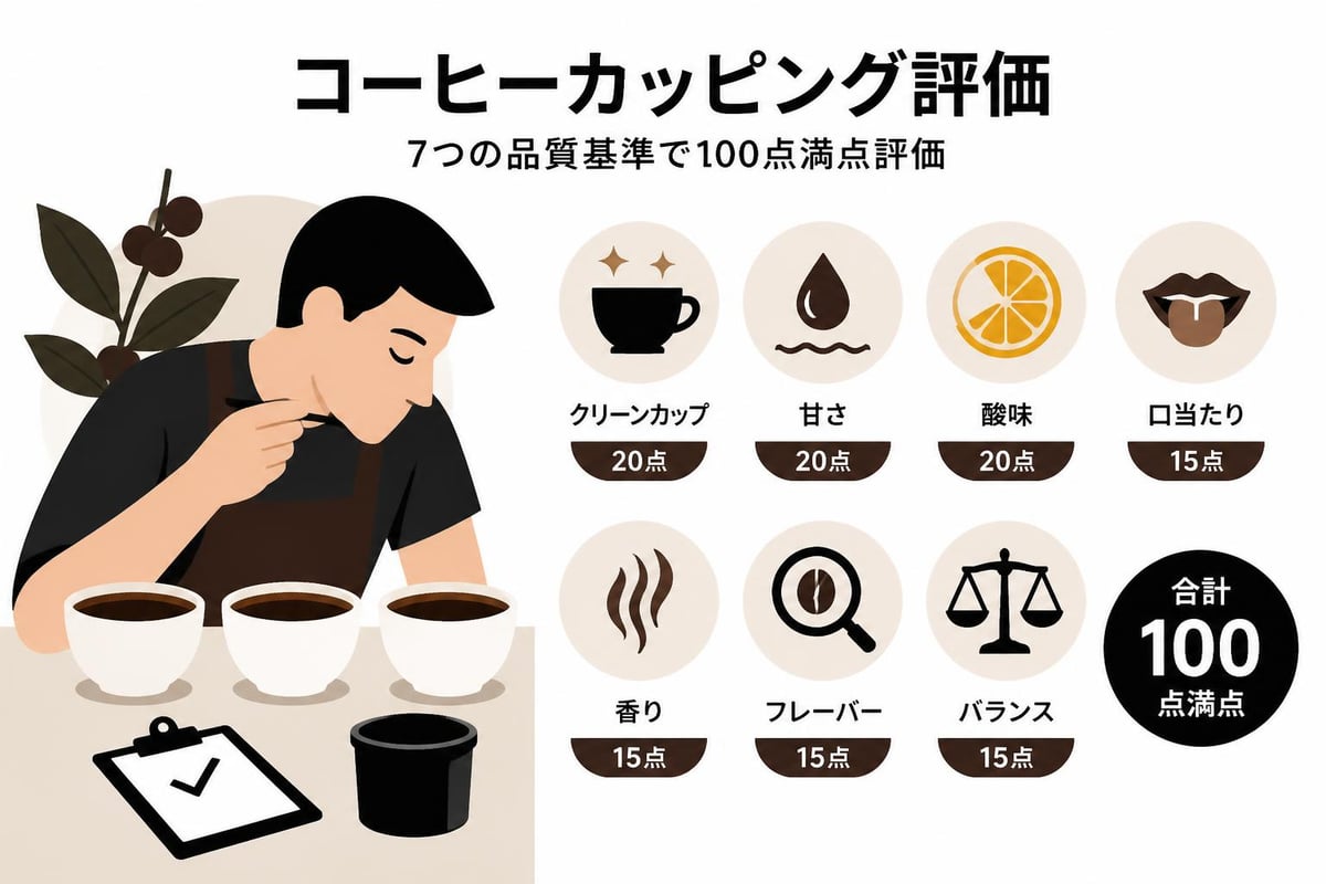 スペシャルティコーヒーの品質評価基準