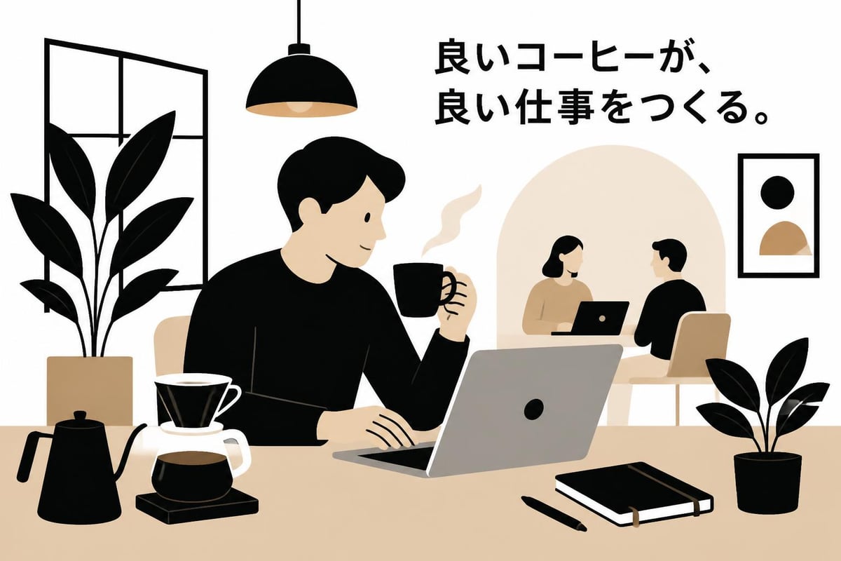 コワーキングスペースでのコーヒー体験