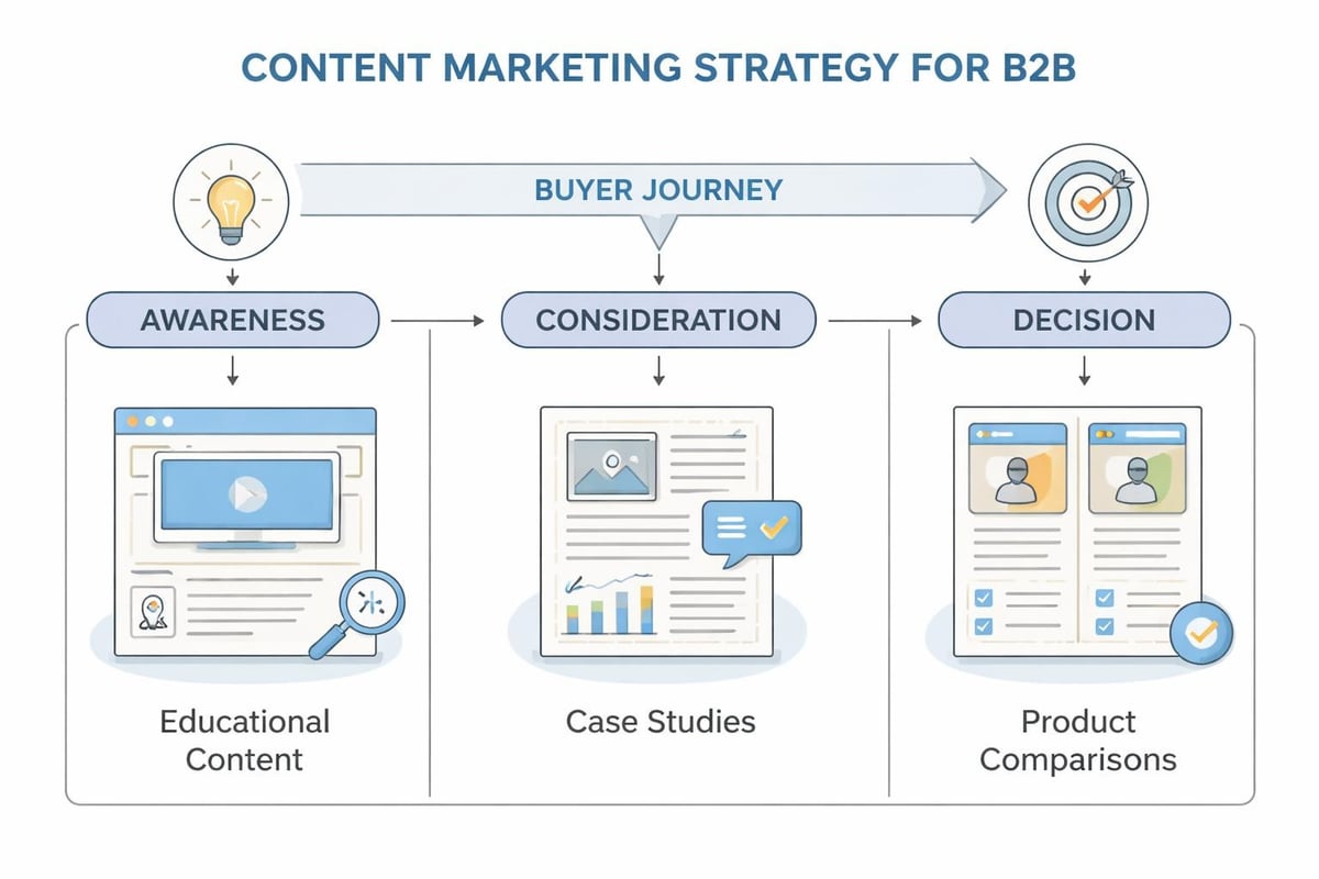 B2B content marketing funnel