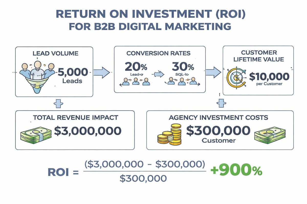 B2B marketing ROI calculation