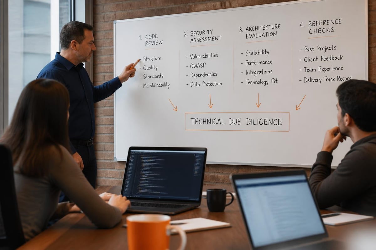 Software Partner Selection Guide for B2B Development Technical due diligence checklist