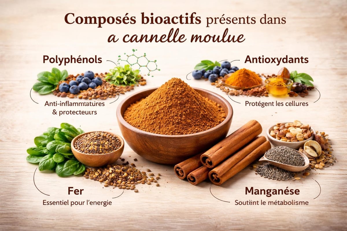 Propriétés nutritionnelles de la cannelle moulue