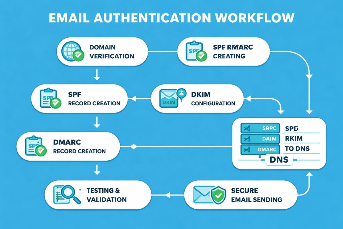 Email authentication setup process