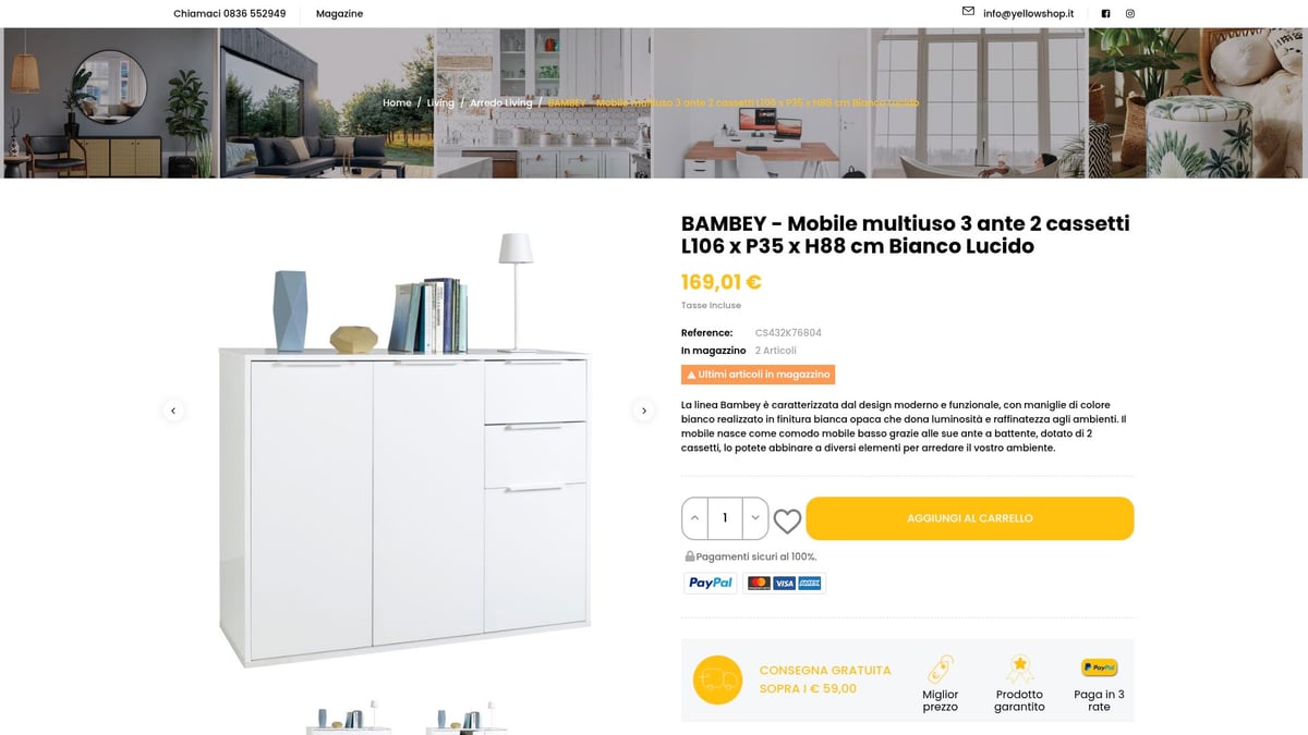 7 Idee Di Armadio 2 Ante E 2 Cassetti Perfetti Per La Casa 2026 - Bambey Mobile Multiuso 3 Ante 2 Cassetti Bianco Lucido – Yellowshop