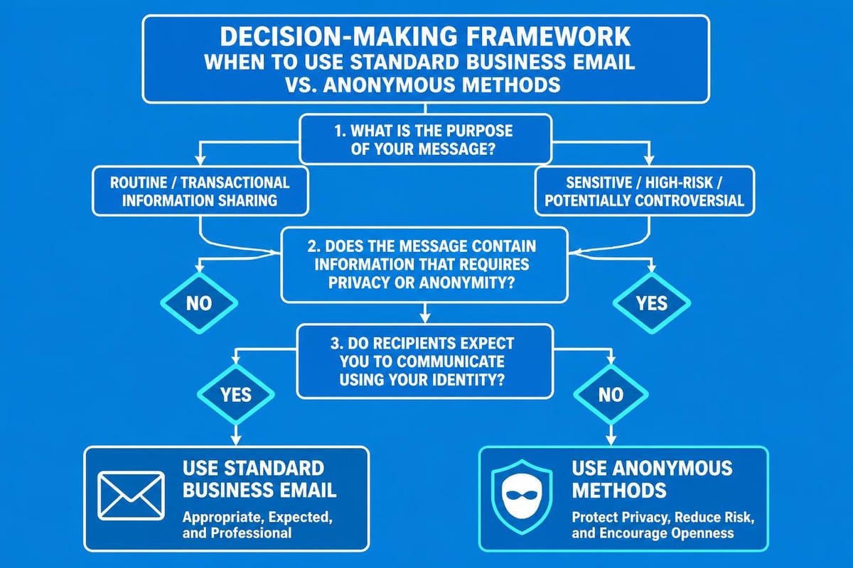 Anonymous email decision matrix