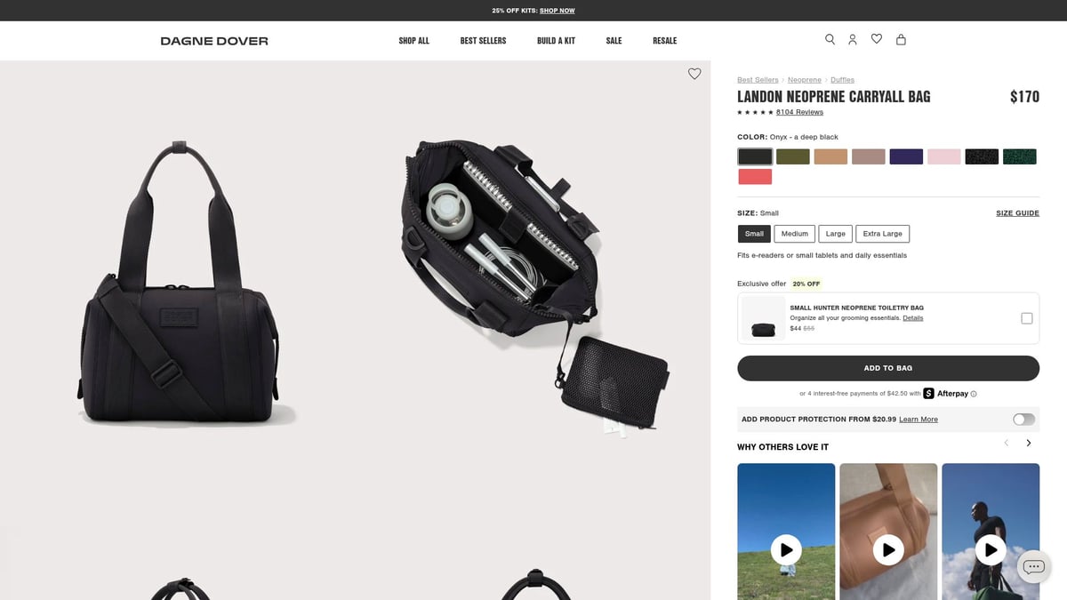 Top 10 Unique Gifts for Travel Lovers in 2026 - Dagne Dover Landon Neoprene Carryall Bag