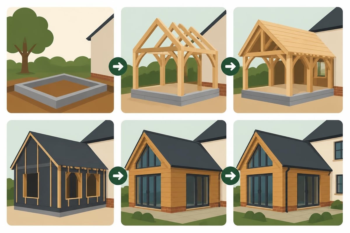 Oak extension construction stages