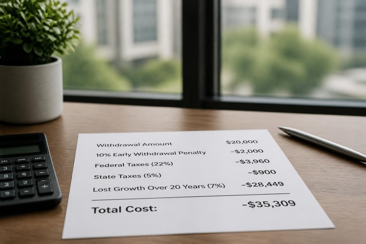 401k early withdrawal penalty calculation