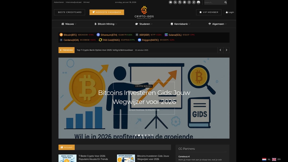 Crypto Valuta Guide 2026: Alles Wat Je Moet Weten - Crypto-Gids.nl: Jouw Nederlandse Informatiebron voor Crypto Valuta