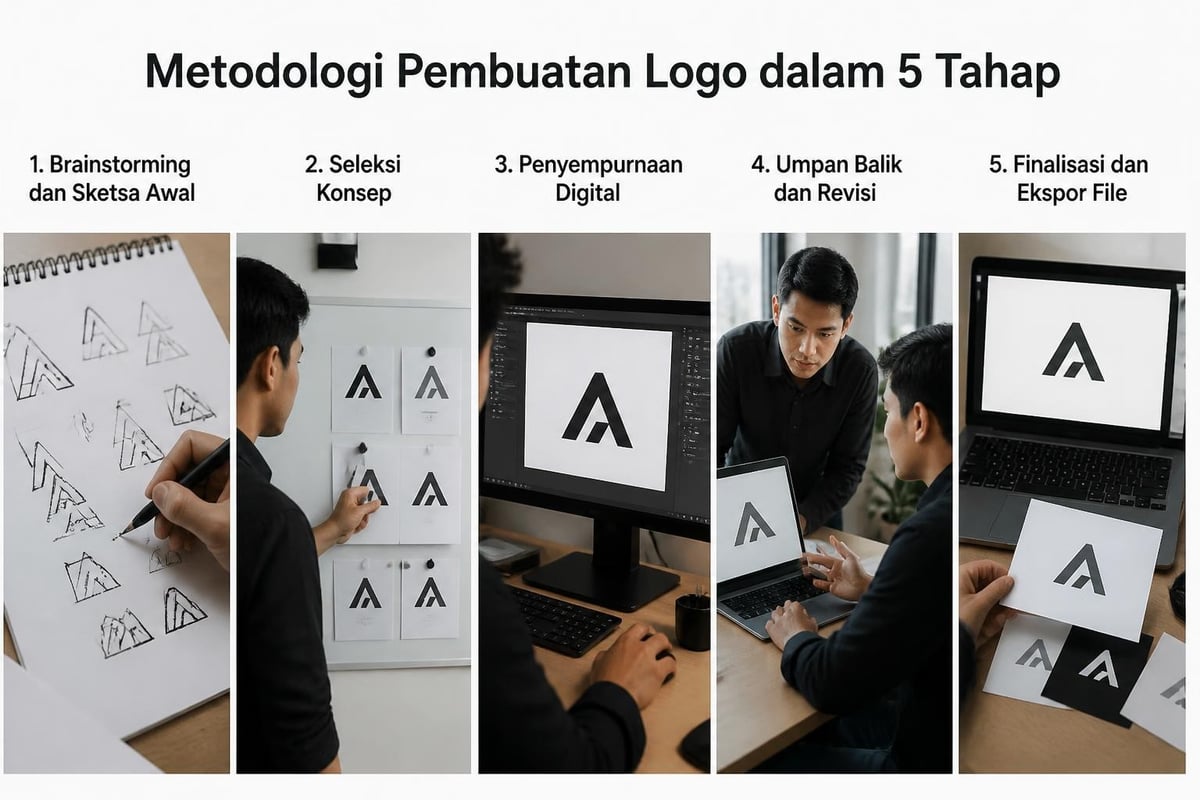 Logo design workflow steps