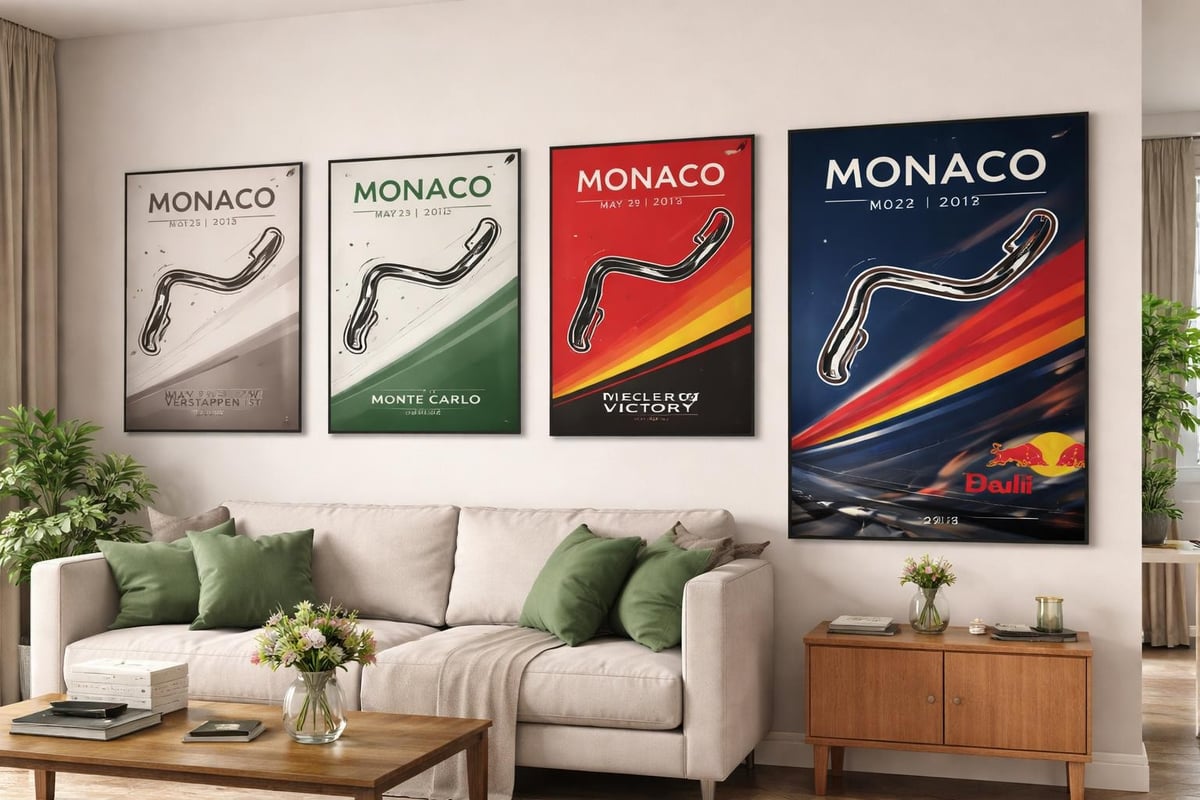 F1 poster customization options