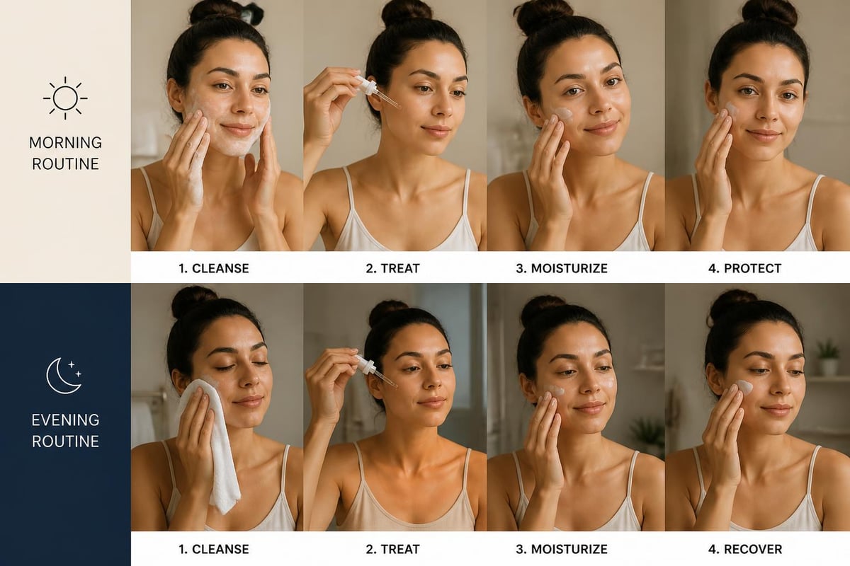 Skincare routine steps