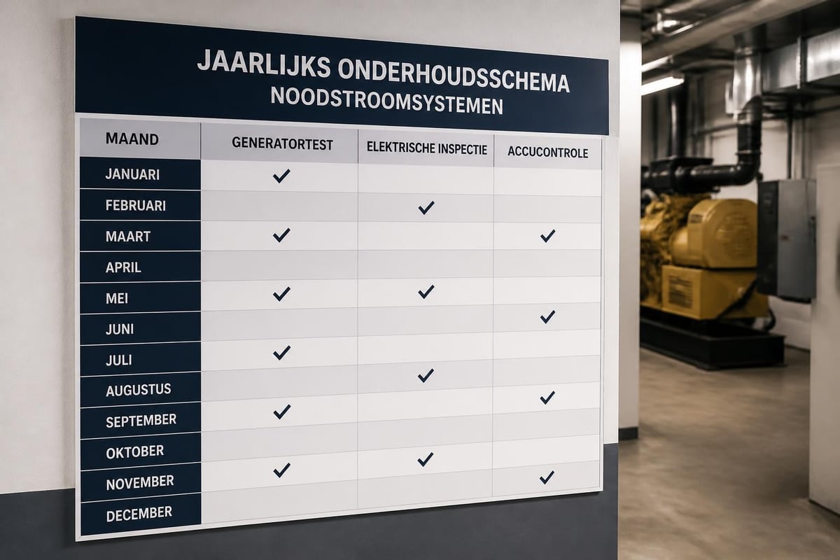 Onderhoud noodstroom systeem