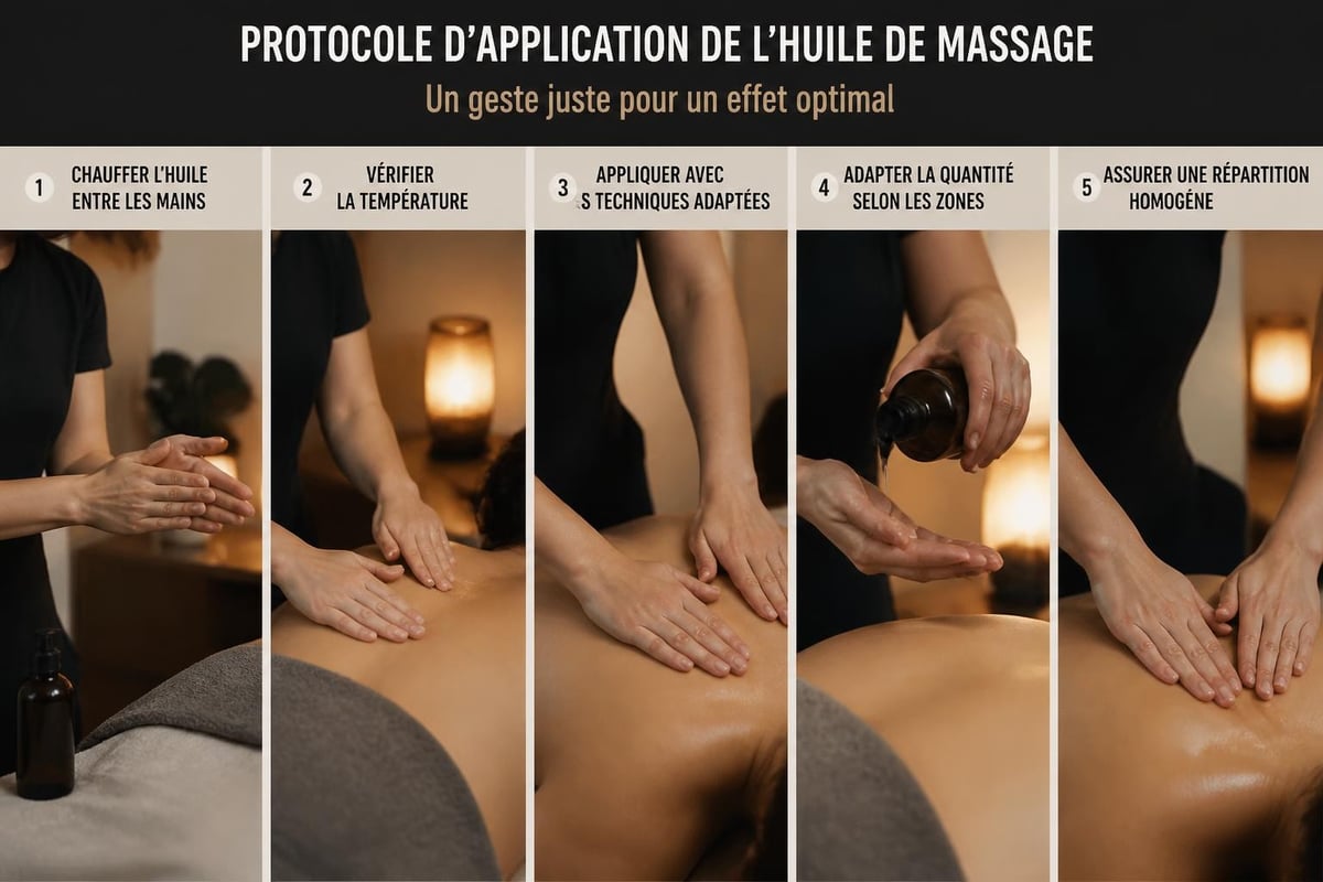 Protocole application huile massage