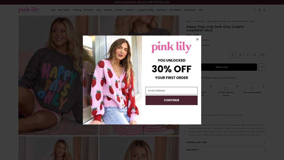 8 Trendy Graphic Sweatshirts to Elevate Your Style in 2026 - Happy Days Only Dark Grey Graphic Sweatshirt – Pink Lily