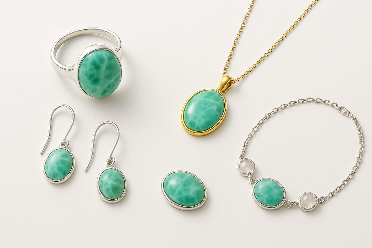 Larimar Green in Jewelry: Styles, Settings, and Symbolism