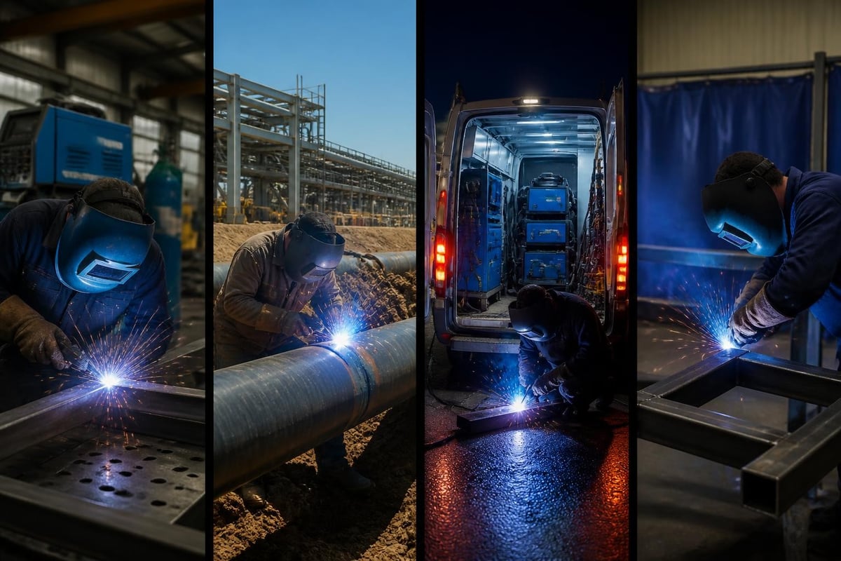 Welding service categories comparison